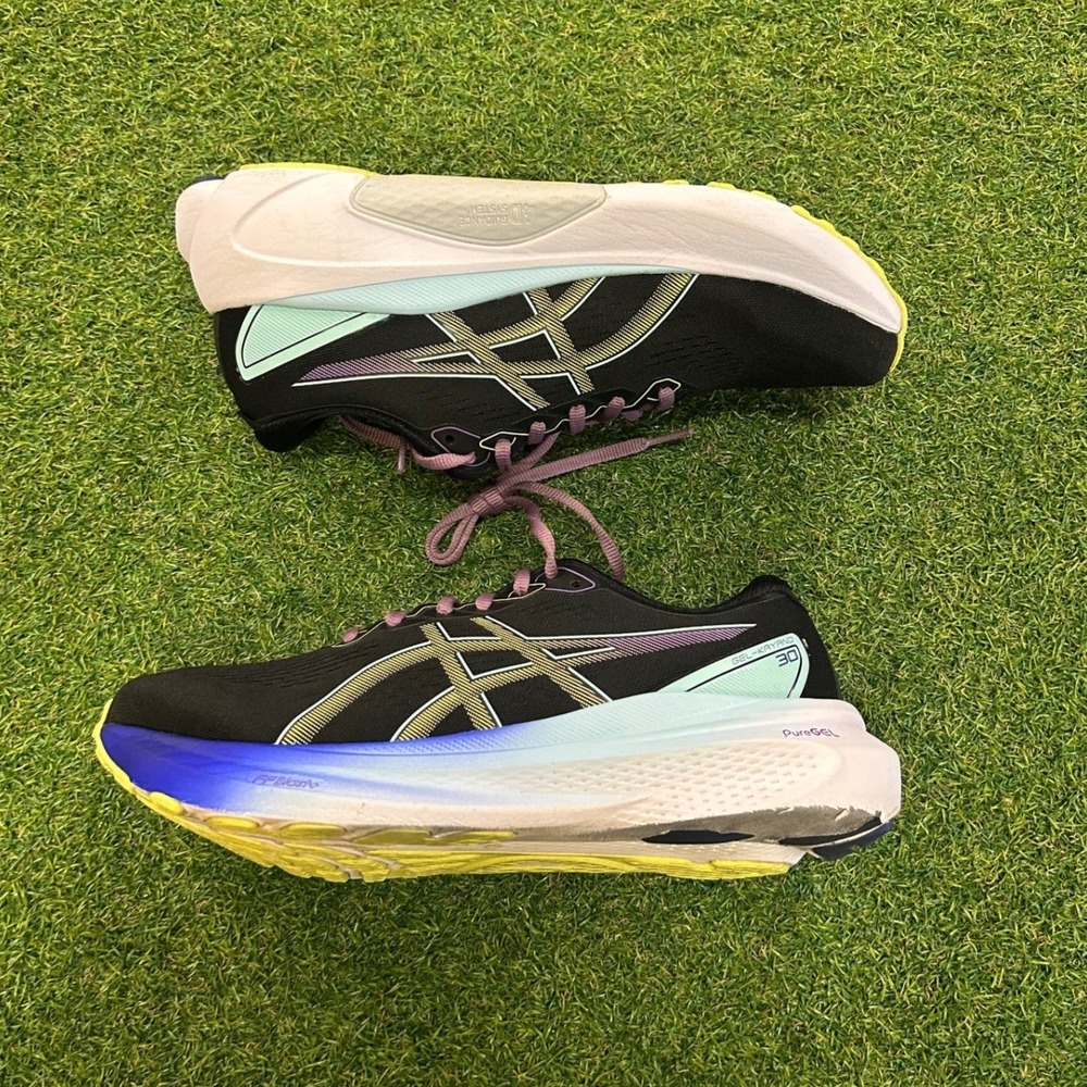ASICS Gel-Kayano 30 Running Shoes Black Glow Yellow 1012B357 Womens 9.5